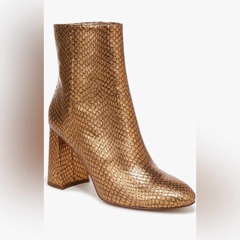 Sam Edelman Metallic Gold Heeled Boots